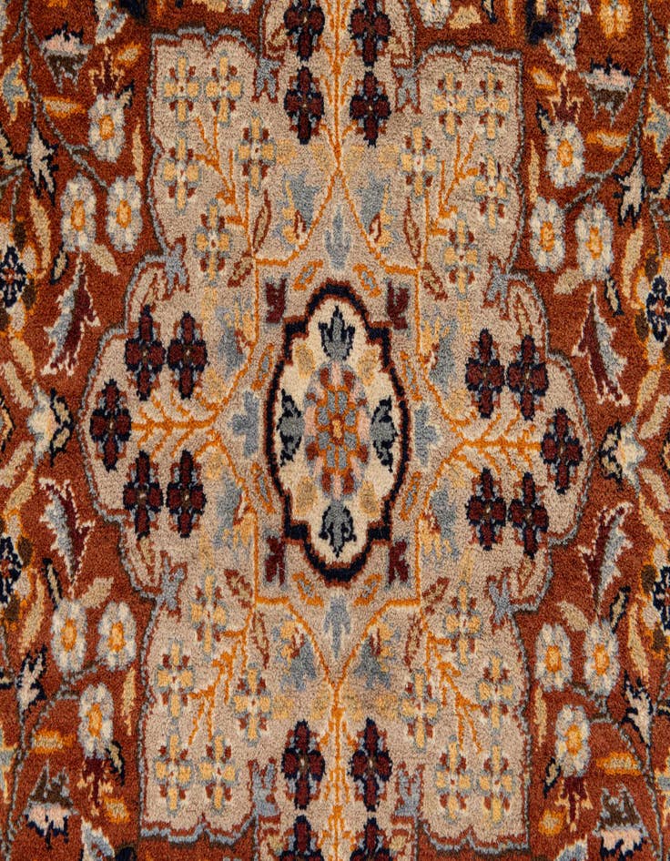 Detail image of  9' x 12' 5  Hand Knotted Kashan Oriental Wool Rug