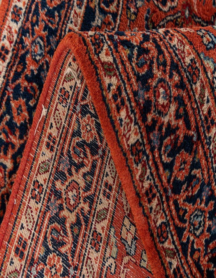 Detail image of  4' 3 x 6'  Hand Knotted Kashan Wool Rug