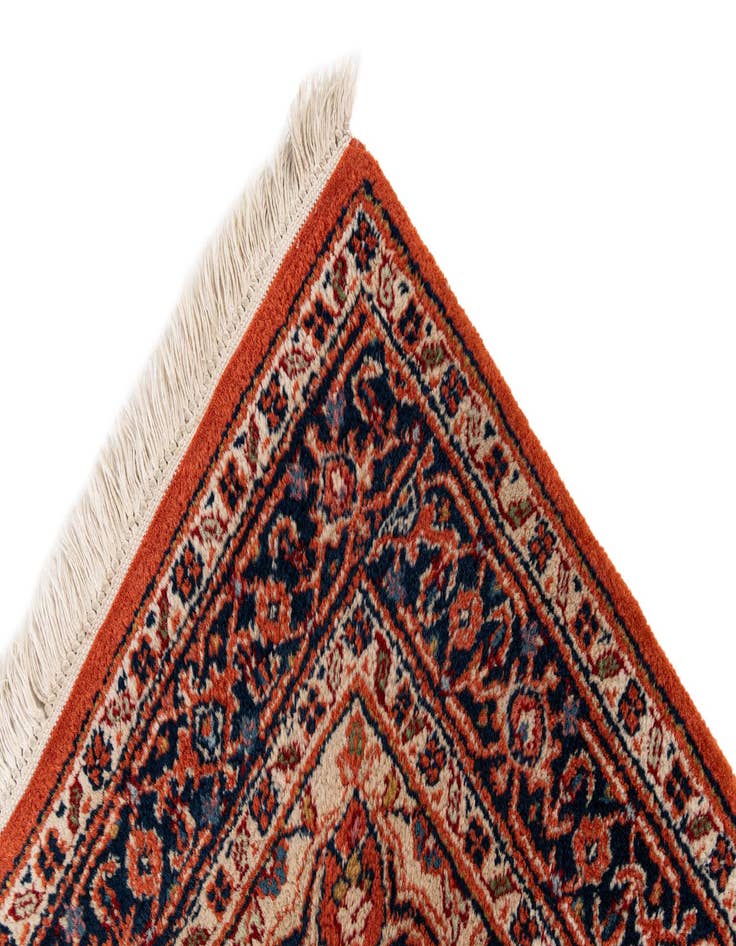 Detail image of  4' 3 x 6'  Hand Knotted Kashan Wool Rug