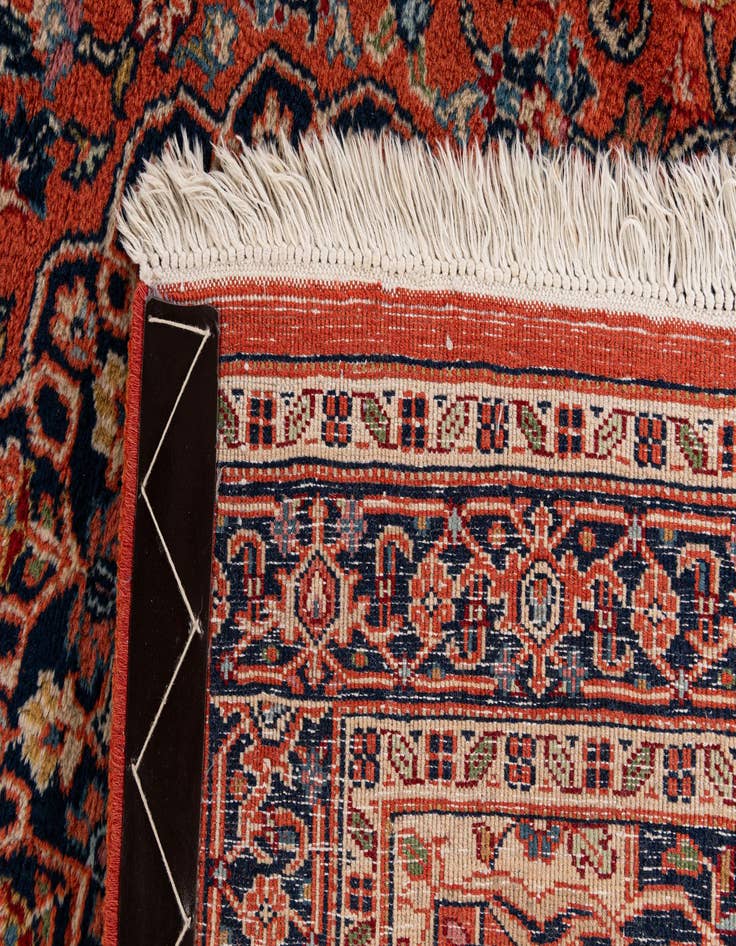 Detail image of  4' 3 x 6'  Hand Knotted Kashan Wool Rug