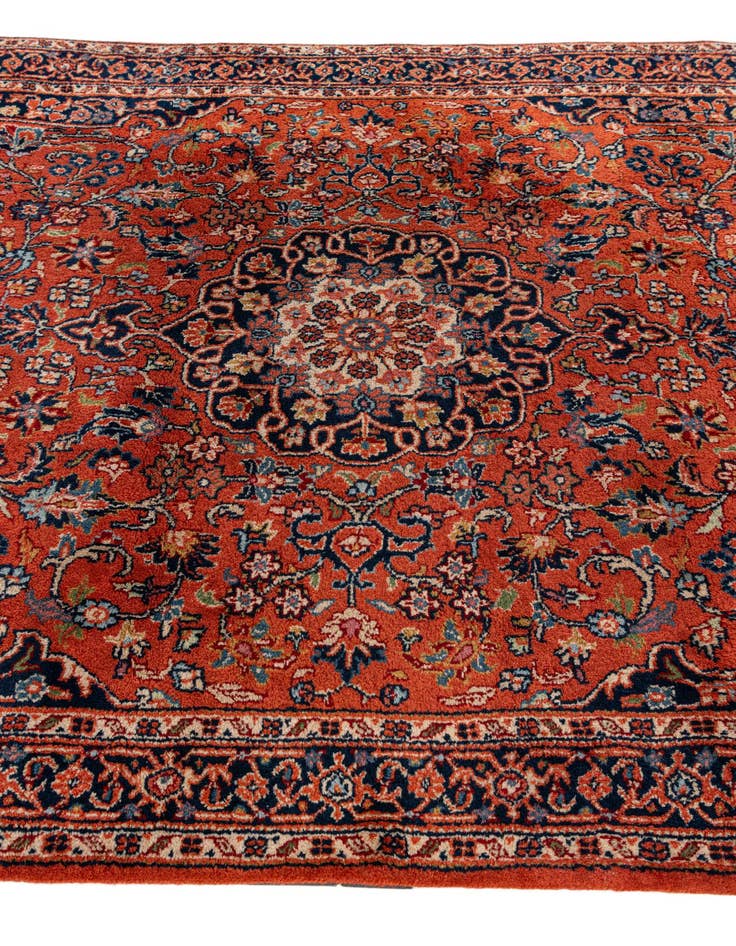 Detail image of  4' 3 x 6'  Hand Knotted Kashan Wool Rug