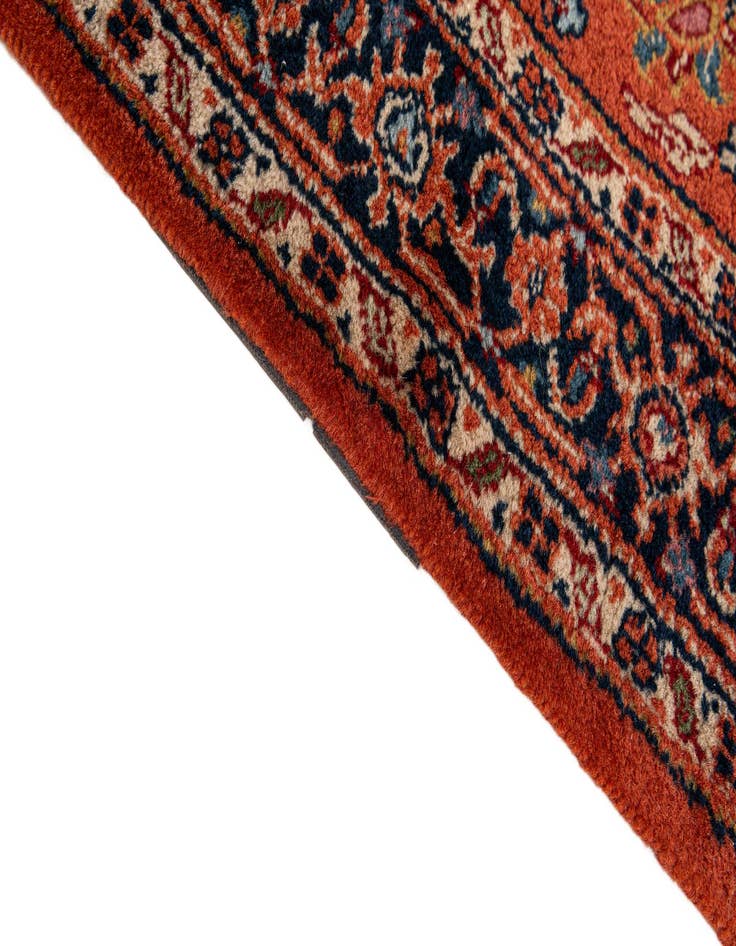 Detail image of  4' 3 x 6'  Hand Knotted Kashan Wool Rug