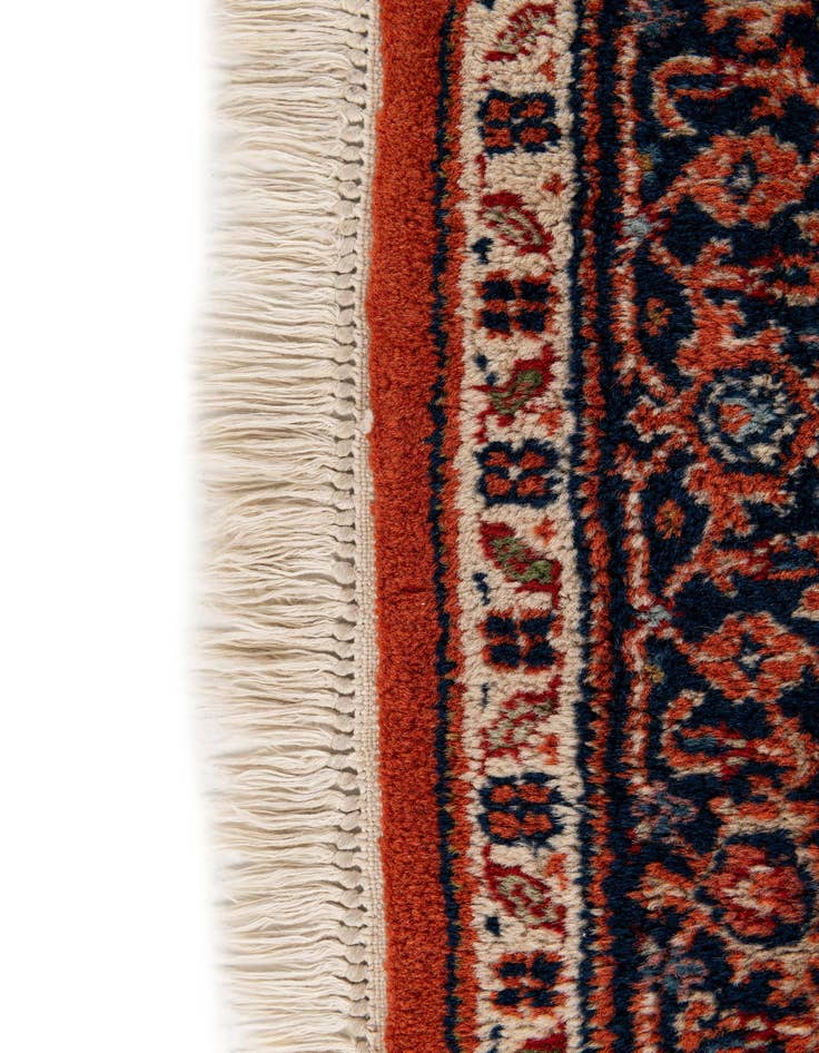 Detail image of  4' 3 x 6'  Hand Knotted Kashan Wool Rug