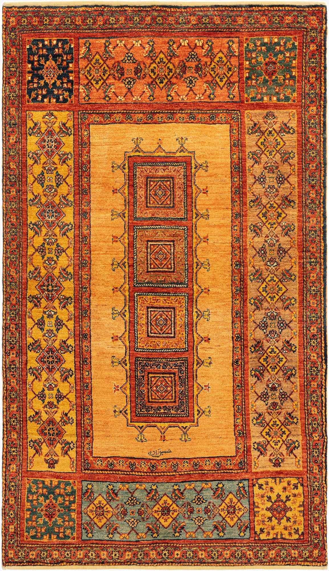  3' 6 x 6' Kashkuli Wool Rug