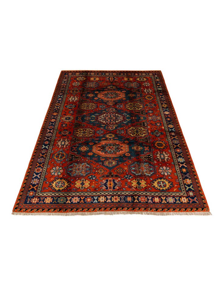 Detail image of  6' 11 x 10' 2  Hand Knotted Kazak Wool Rug