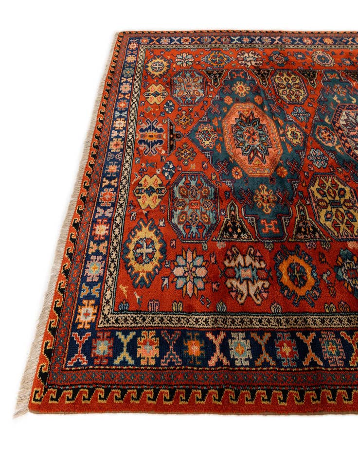 Detail image of  6' 11 x 10' 2  Hand Knotted Kazak Wool Rug