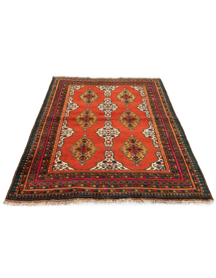 Detail image of  4' 2 x 5' 11  Hand Knotted Kazak Wool Rug