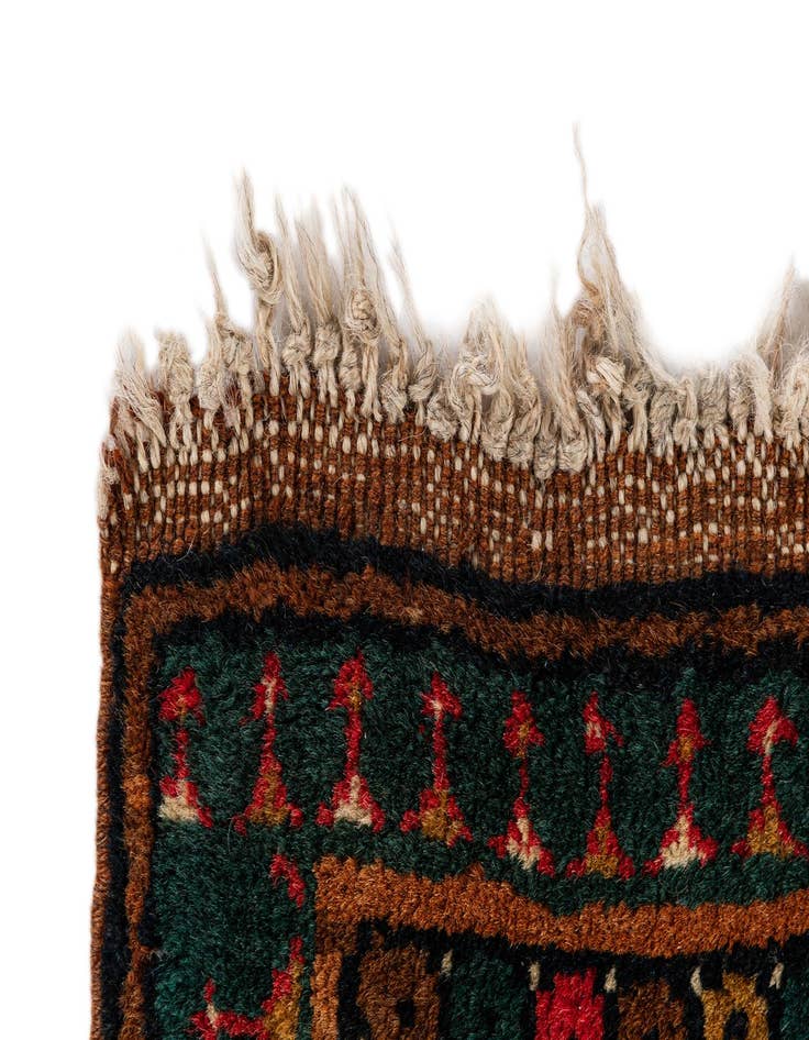 Detail image of  4' 2 x 5' 11  Hand Knotted Kazak Wool Rug