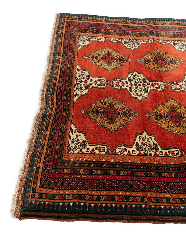 Detail image of  4' 2 x 5' 11  Hand Knotted Kazak Wool Rug