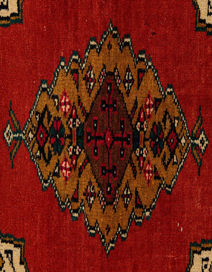 Detail image of  4' 2 x 5' 11  Hand Knotted Kazak Wool Rug