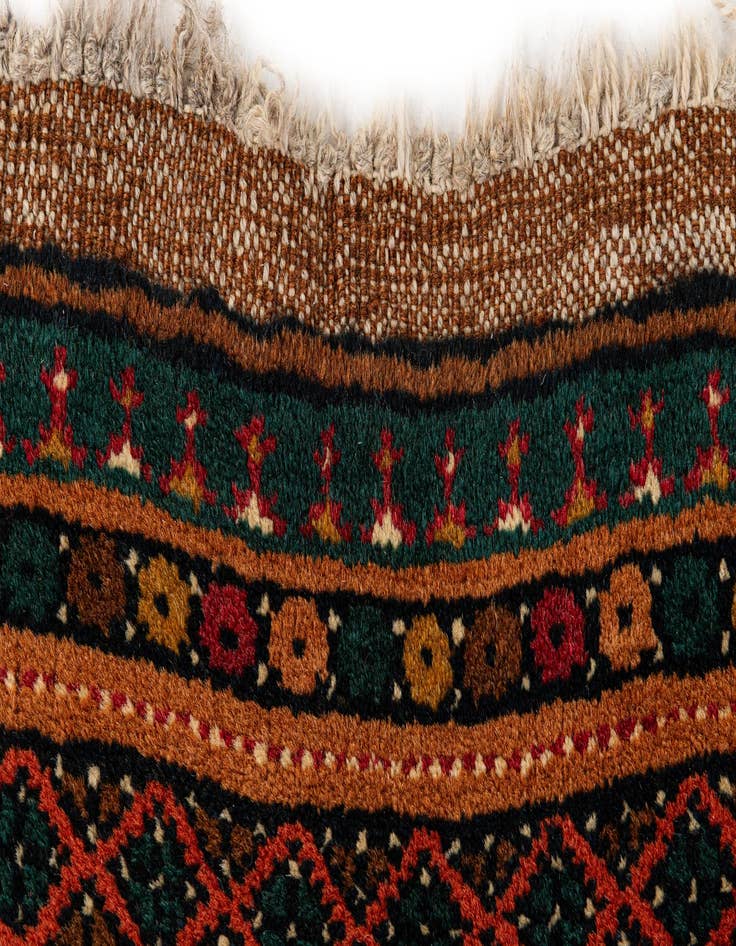 Detail image of  4' 2 x 5' 11  Hand Knotted Kazak Wool Rug