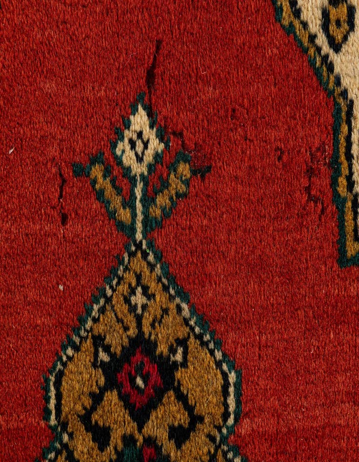 Detail image of  4' 2 x 5' 11  Hand Knotted Kazak Wool Rug