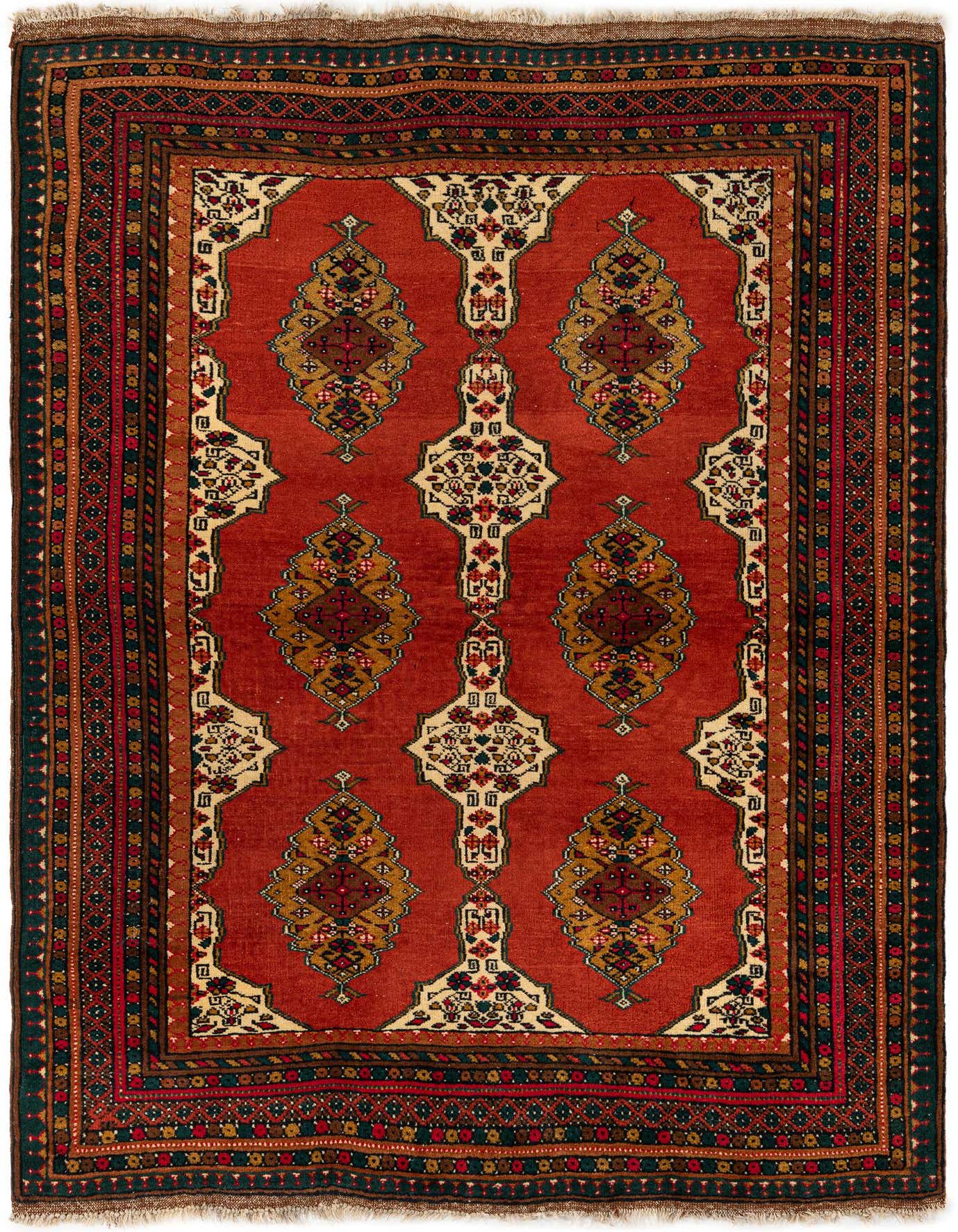 Primary image  4' 2 x 5' 11  Hand Knotted Kazak Wool Rug