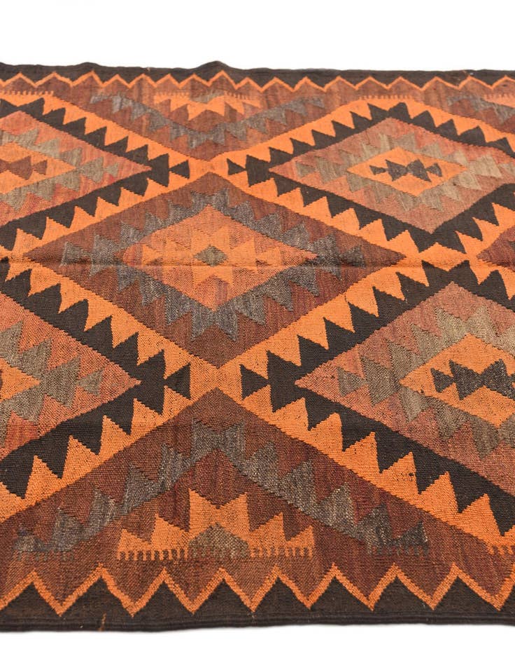 Detail image of  4' 7 x 8' 1  Hand Woven Kilim Afghan Wool Rug