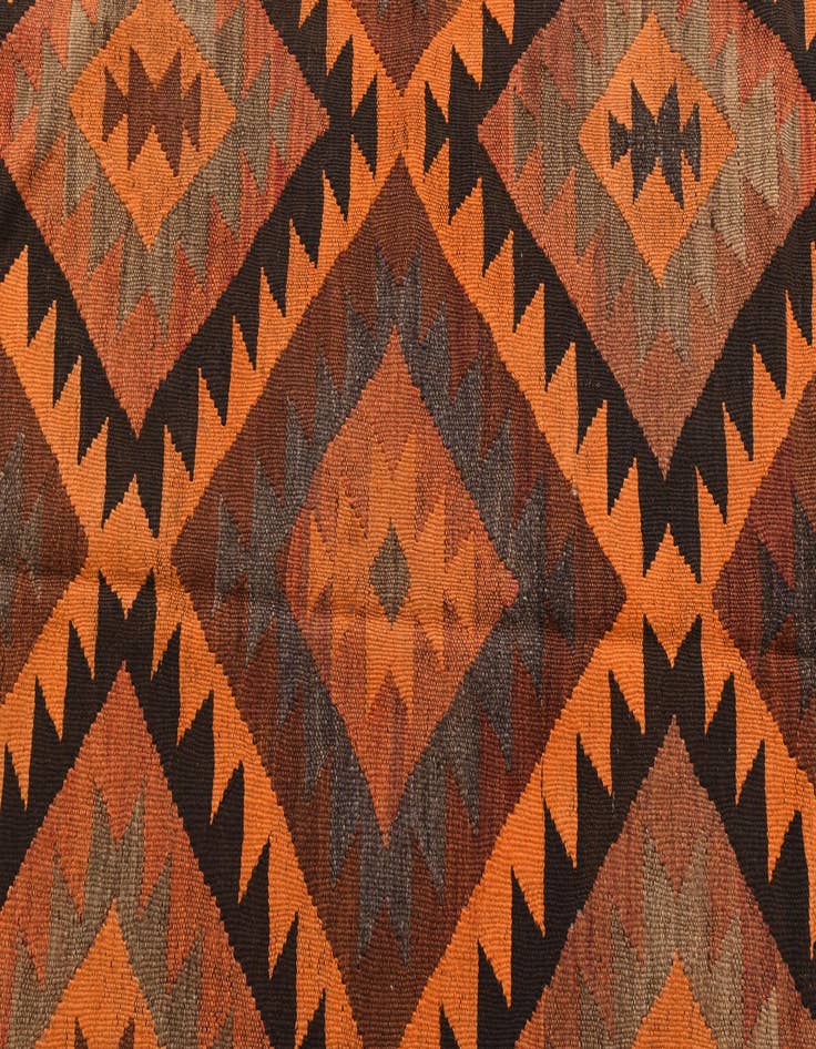 Detail image of  4' 7 x 8' 1  Hand Woven Kilim Afghan Wool Rug