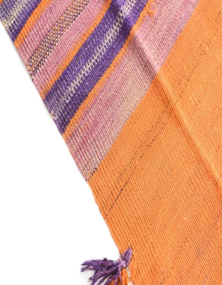 Detail image of  3' 4 x 4' 4  Hand Woven Kilim Fars Wool Rug