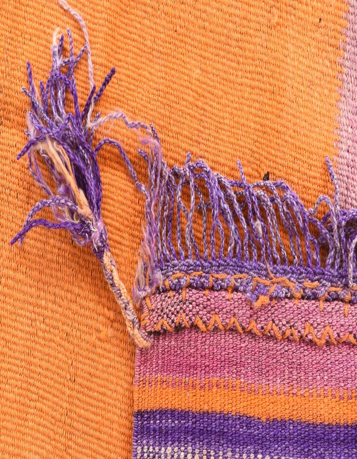 Detail image of  3' 4 x 4' 4  Hand Woven Kilim Fars Wool Rug