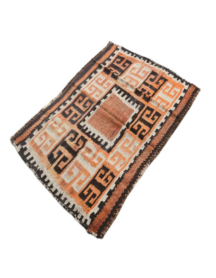 Detail image of  3' 1 x 4' 5  Hand Woven Kilim Fars Wool Rug