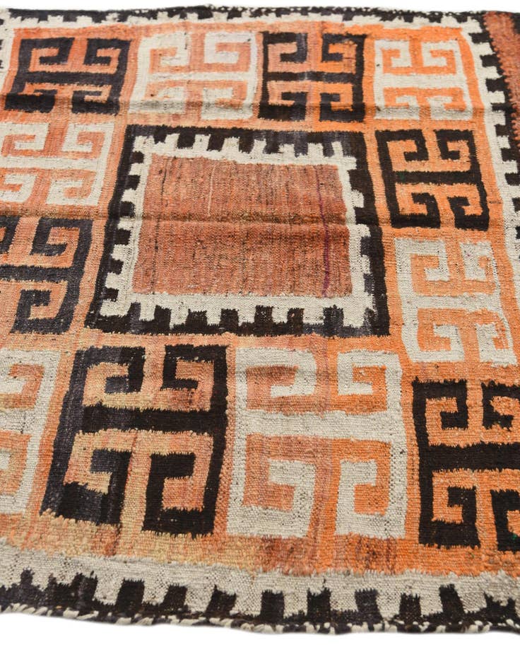 Detail image of  3' 1 x 4' 5  Hand Woven Kilim Fars Wool Rug