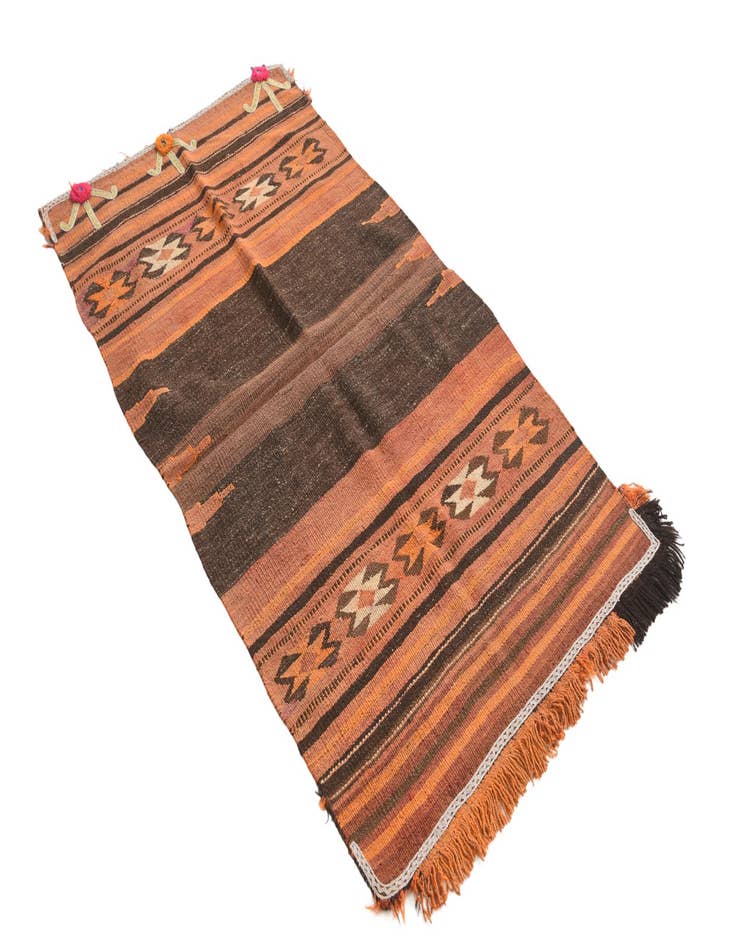 Detail image of  2' 10 x 5' 4  Hand Woven Kilim Fars Wool Rug