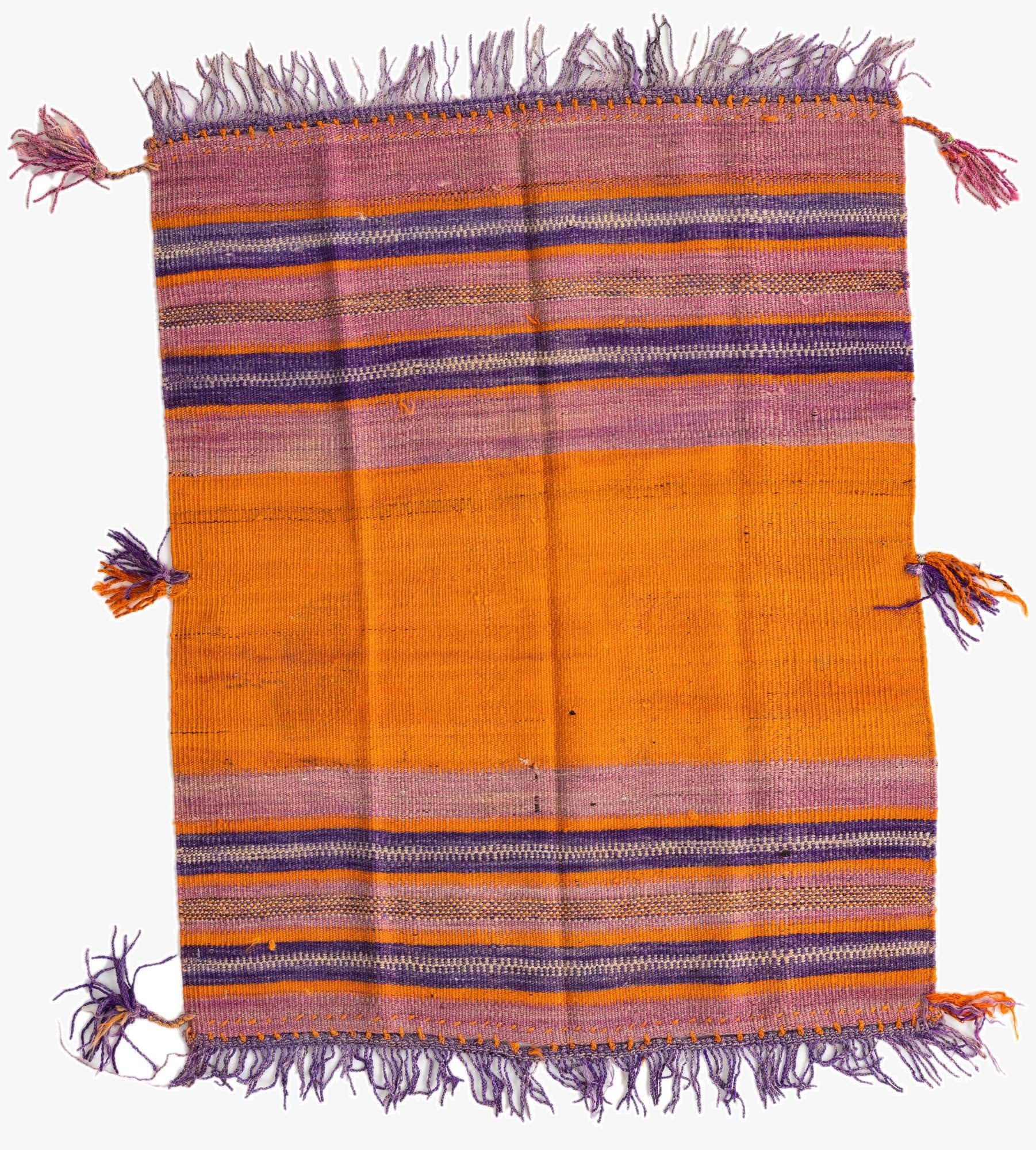  3' 4 x 4' 4  Hand Woven Kilim Fars Wool Rug