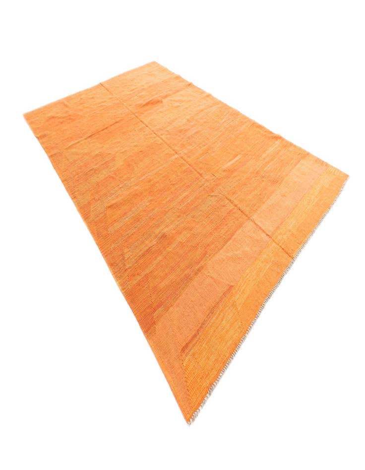 Detail image of  6' 6 x 9' 8  Hand Woven Kilim Modern Wool Rug