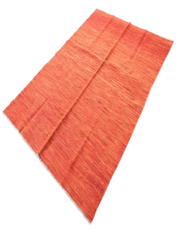 Detail image of  4' 7 x 6' 6  Hand Woven Kilim Modern Wool Rug