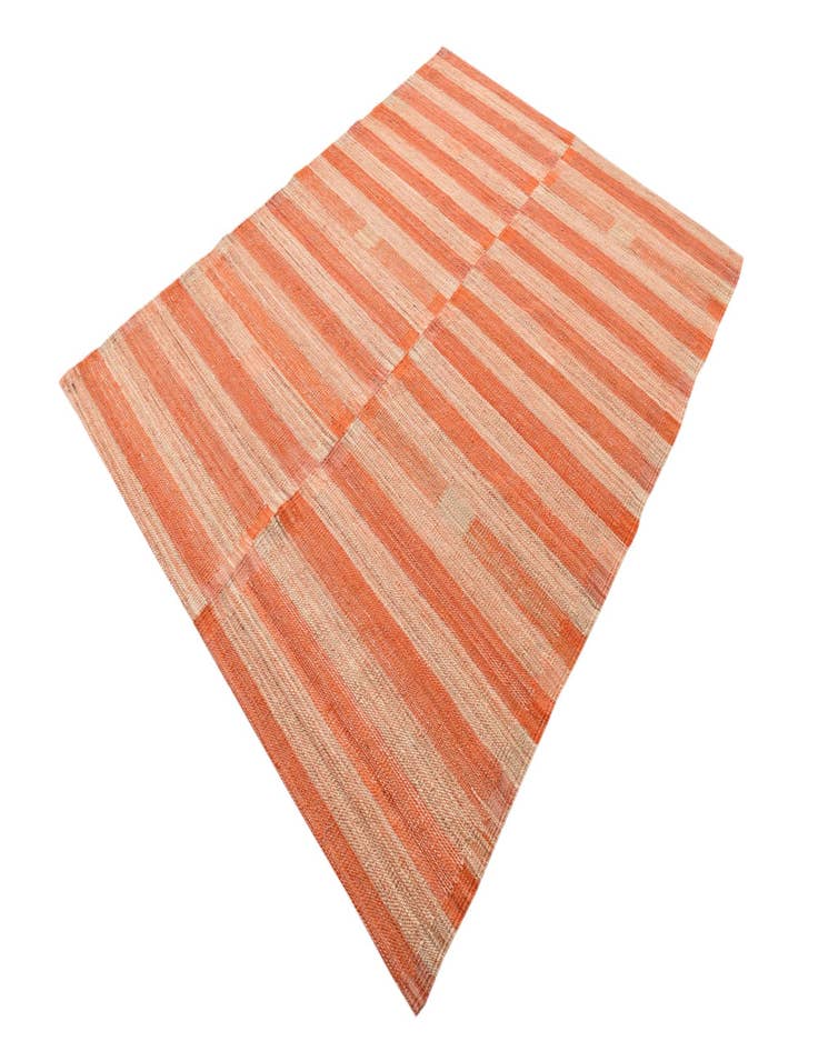 Detail image of  4' 5 x 5' 10  Hand Woven Kilim Modern Wool Rug