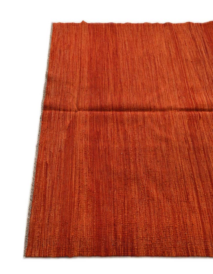 Detail image of  4' 1 x 6'  Hand Woven Kilim Modern Wool Rug