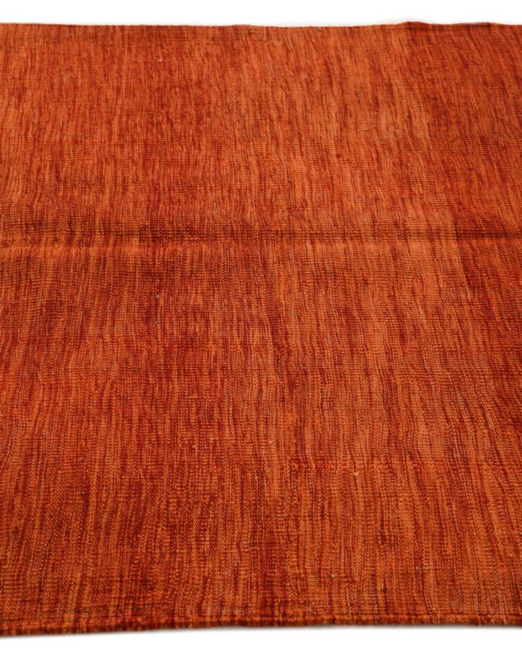 Detail image of  4' 1 x 6' 2  Hand Woven Kilim Modern Wool Rug