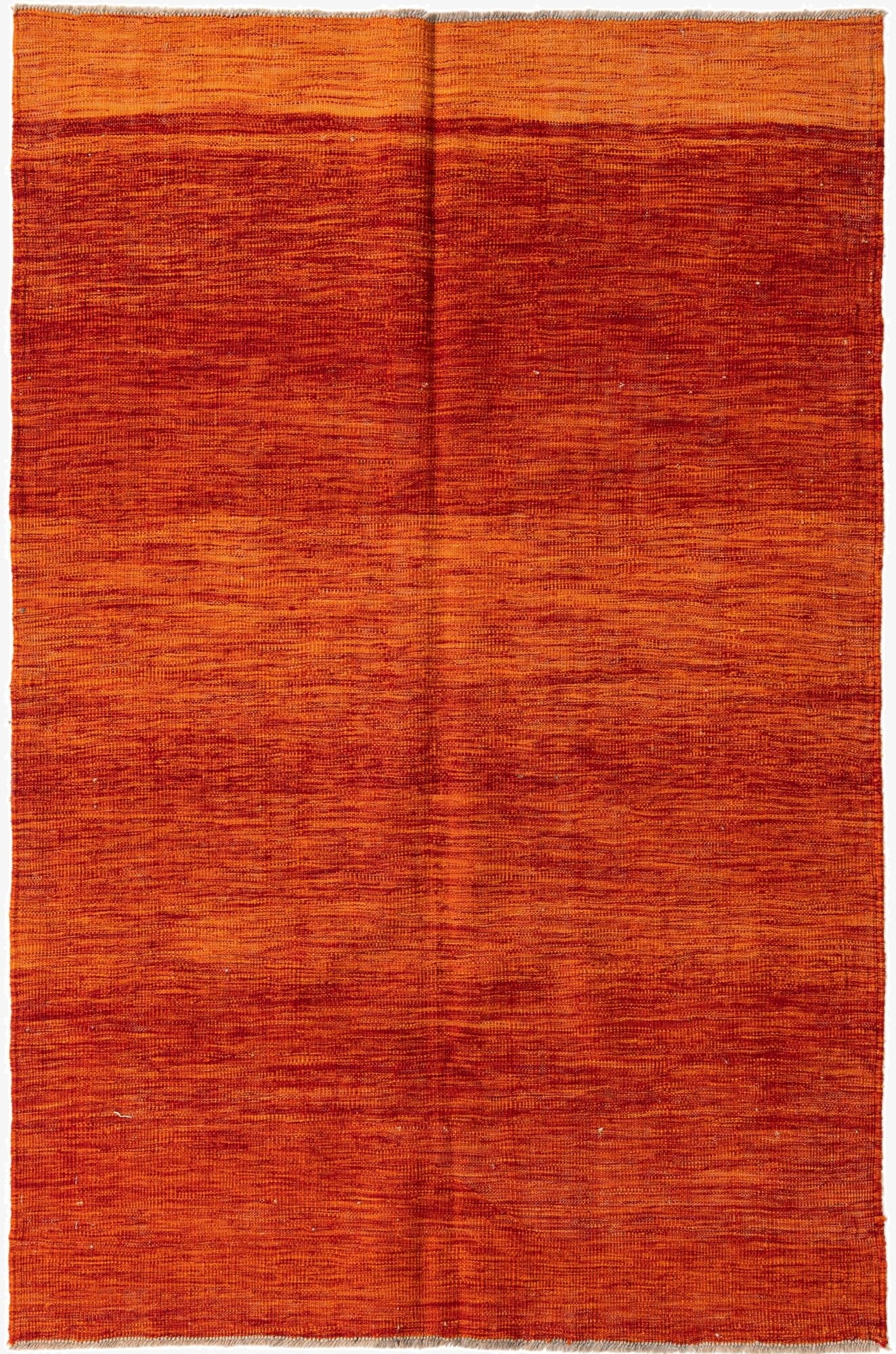  4' 1 x 6' 2  Hand Woven Kilim Modern Wool Rug