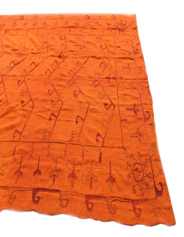 Detail image of  6' 8 x 9' 2  Hand Woven Kilim Suzani Wool Rug