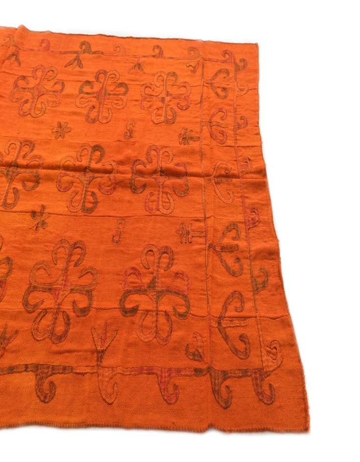 Detail image of  5' 4 x 7' 3  Hand Woven Kilim Suzani Wool Rug