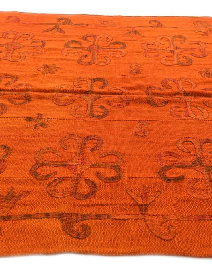 Detail image of  5' 4 x 7' 3  Hand Woven Kilim Suzani Wool Rug