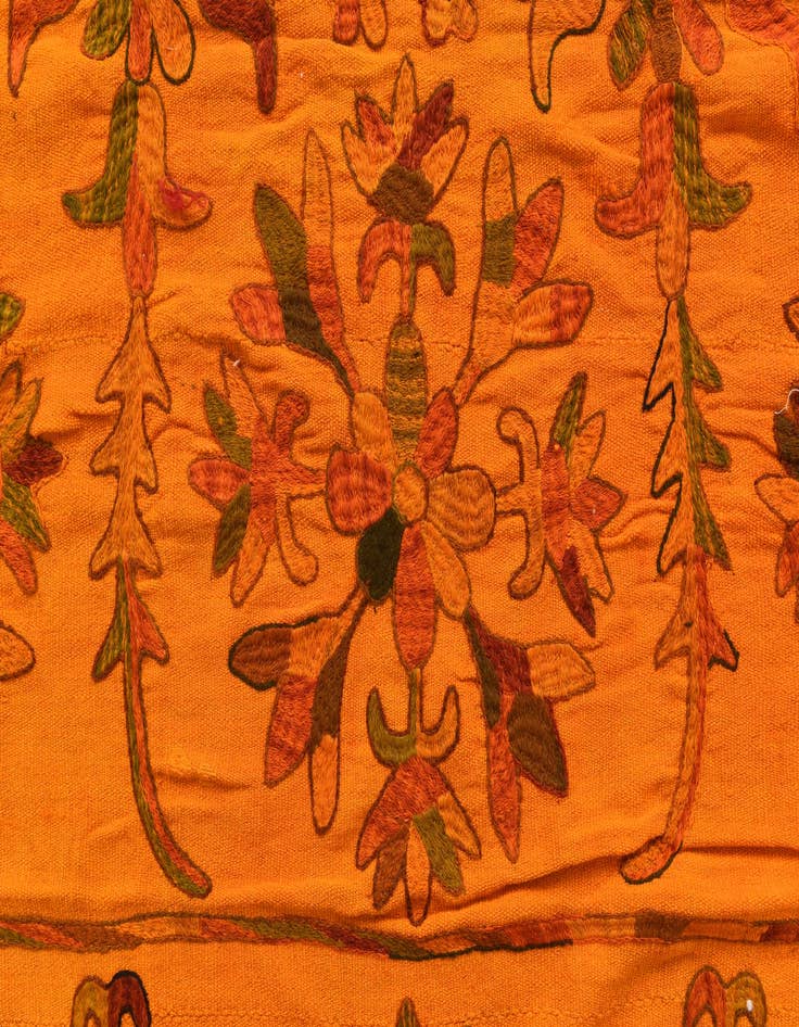 Detail image of  6' 8 x 9' 8  Hand Woven Kilim Suzani Wool Rug