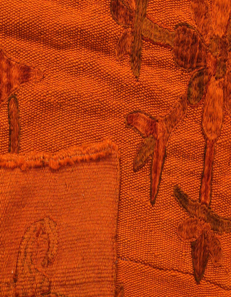 Detail image of  5' 7 x 7' 7  Hand Woven Kilim Suzani Wool Rug