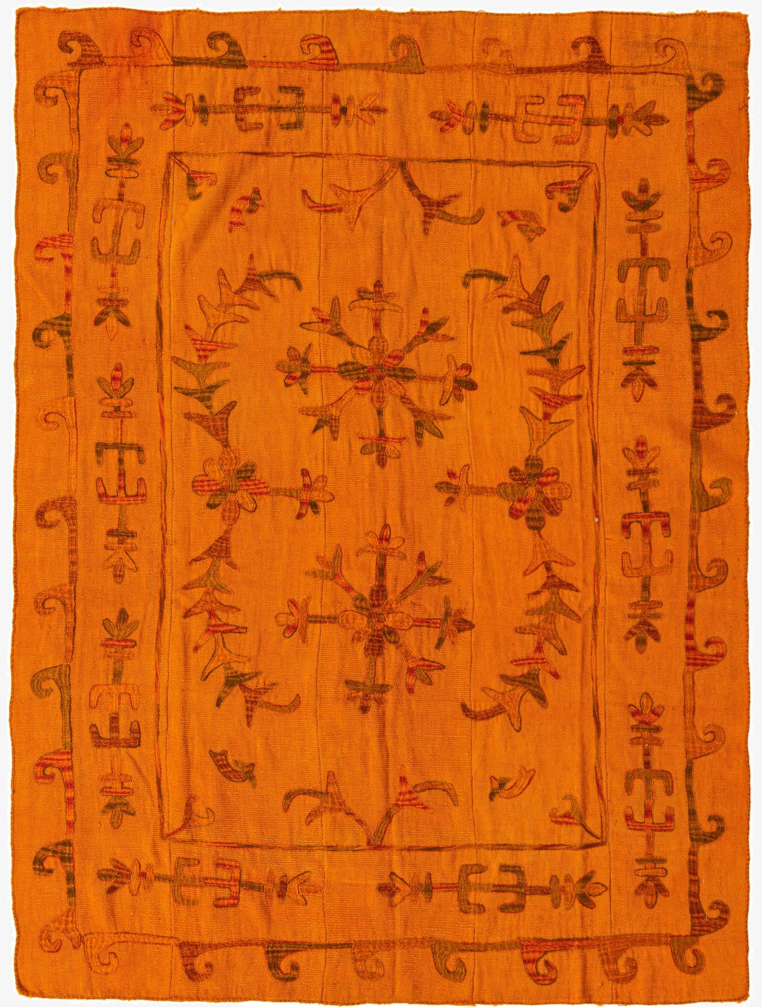  5' 7 x 7' 7  Hand Woven Kilim Suzani Wool Rug