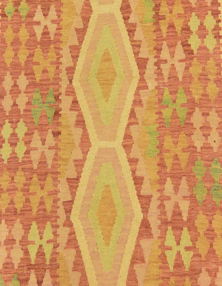 Detail image of  3' 4 x 4' 10  Hand Woven Kilim Waziri Wool Rug