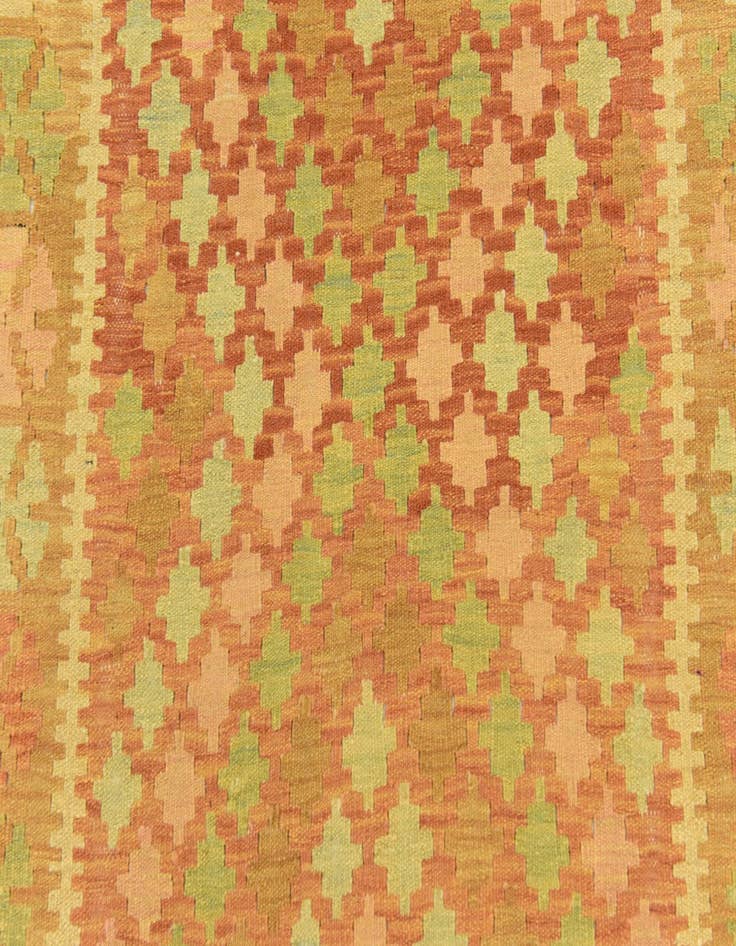 Detail image of  3' 2 x 4' 9  Hand Woven Kilim Waziri Wool Rug