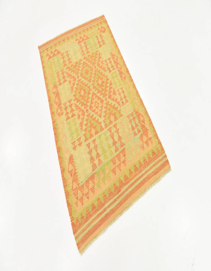 Detail image of  3' x 5'  Hand Woven Kilim Waziri Wool Rug