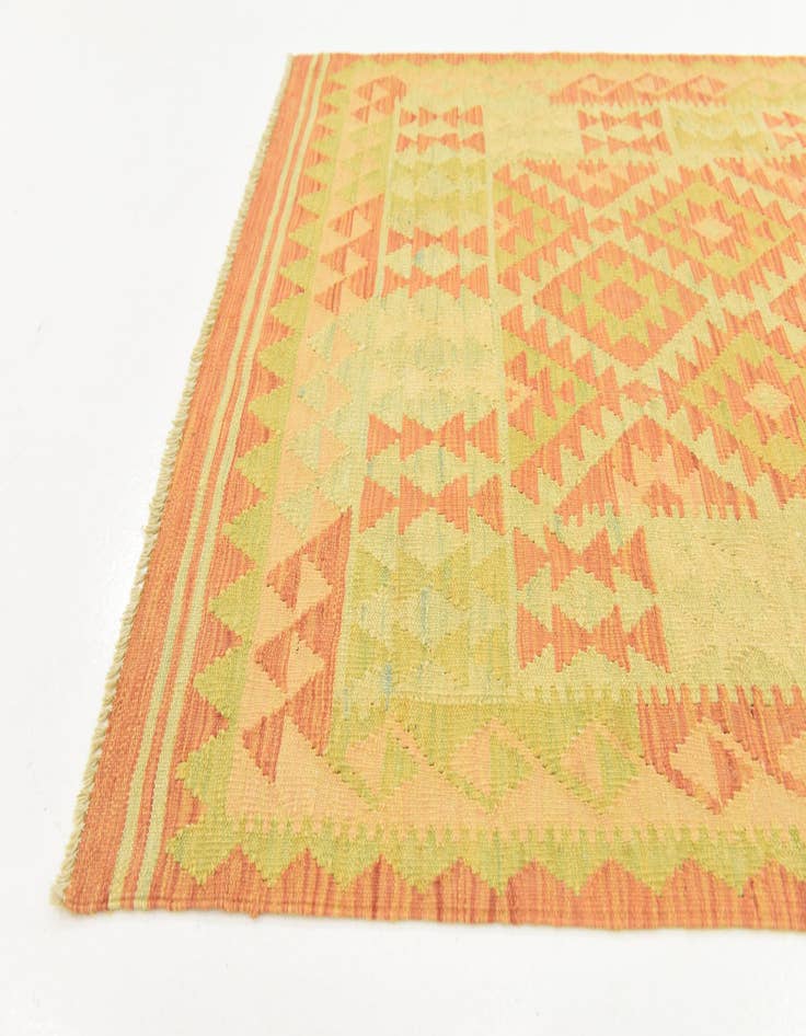 Detail image of  3' x 5'  Hand Woven Kilim Waziri Wool Rug