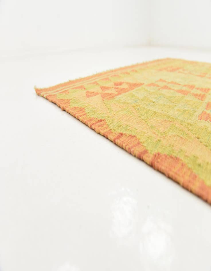 Detail image of  3' x 5'  Hand Woven Kilim Waziri Wool Rug