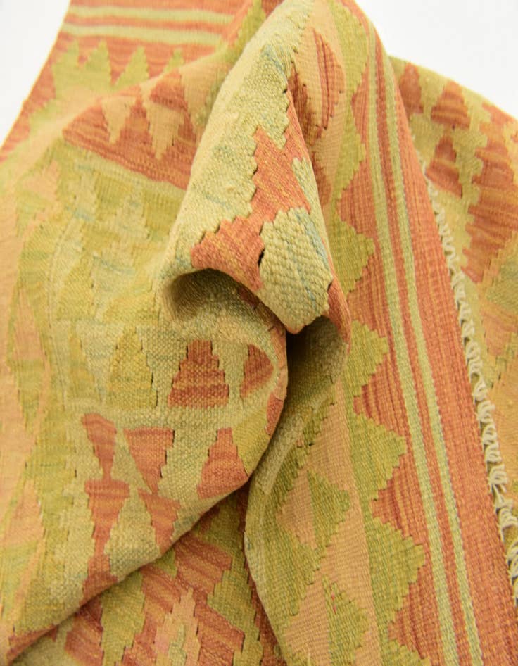 Detail image of  3' x 5'  Hand Woven Kilim Waziri Wool Rug