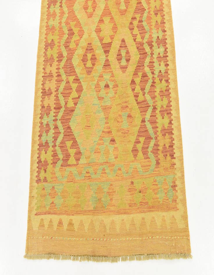 Detail image of  3' 2 x 5'  Hand Woven Kilim Waziri Wool Rug