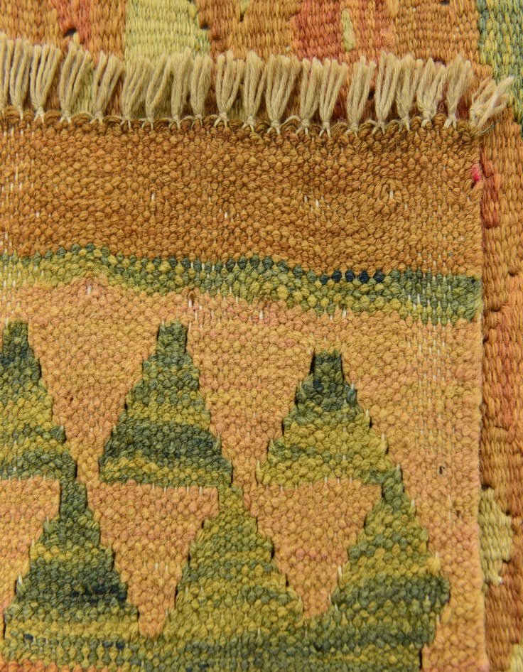 Detail image of  3' 2 x 5' 2  Hand Woven Kilim Waziri Wool Rug
