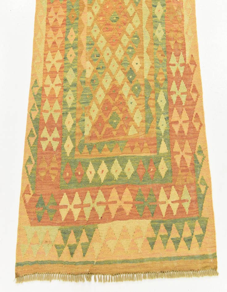 Detail image of  3' 2 x 5' 2  Hand Woven Kilim Waziri Wool Rug