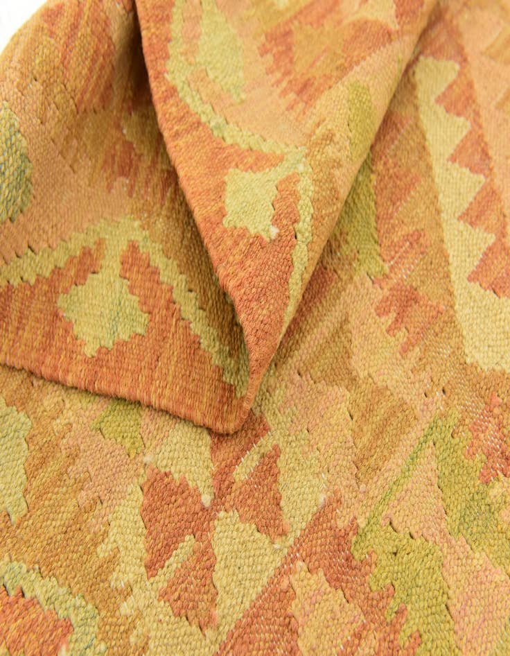 Detail image of  3' 3 x 5'  Hand Woven Kilim Waziri Wool Rug