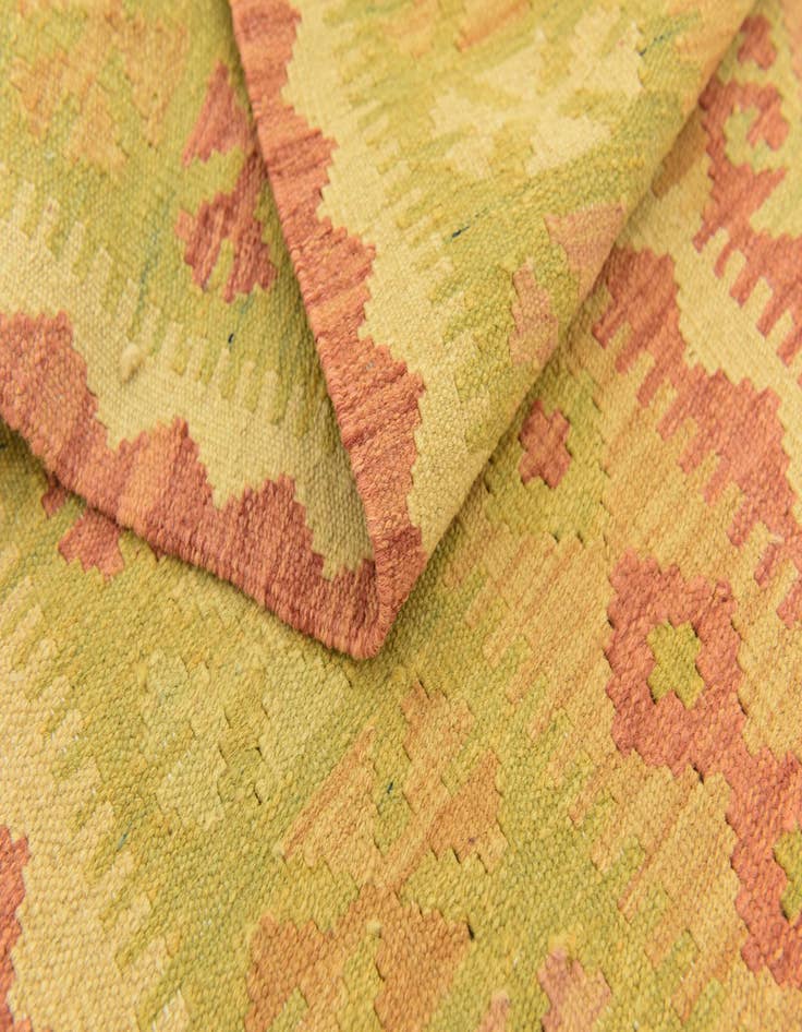 Detail image of  3' 2 x 5'  Hand Woven Kilim Waziri Wool Rug