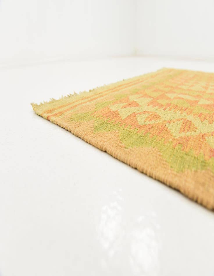 Detail image of  3' x 4' 9  Hand Woven Kilim Waziri Wool Rug