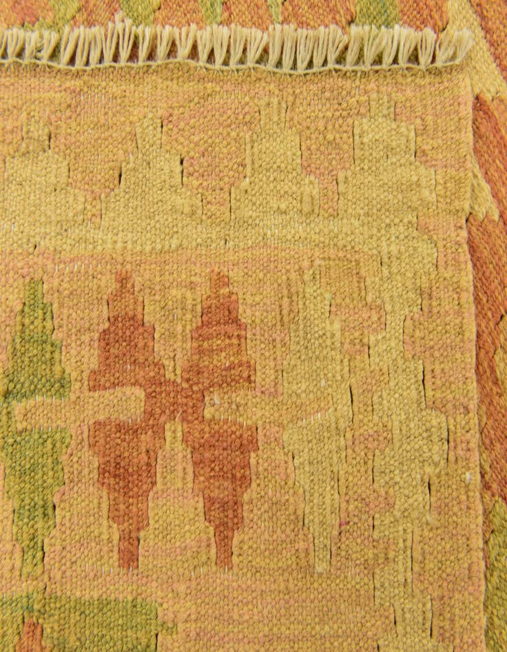 Detail image of  3' x 4' 10  Hand Woven Kilim Waziri Wool Rug